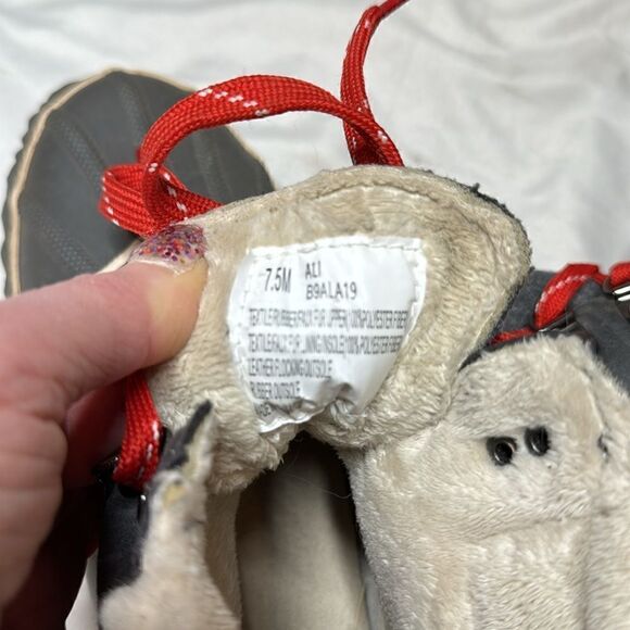 JBU by Jambu Lizzy Waterproof Grey/Red Lace Up Duck Boots. Size 7.5. - Picture 12 of 13